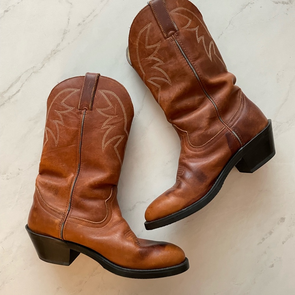 Durango® Oiled Peanut Leather Western Boot Size 7.5